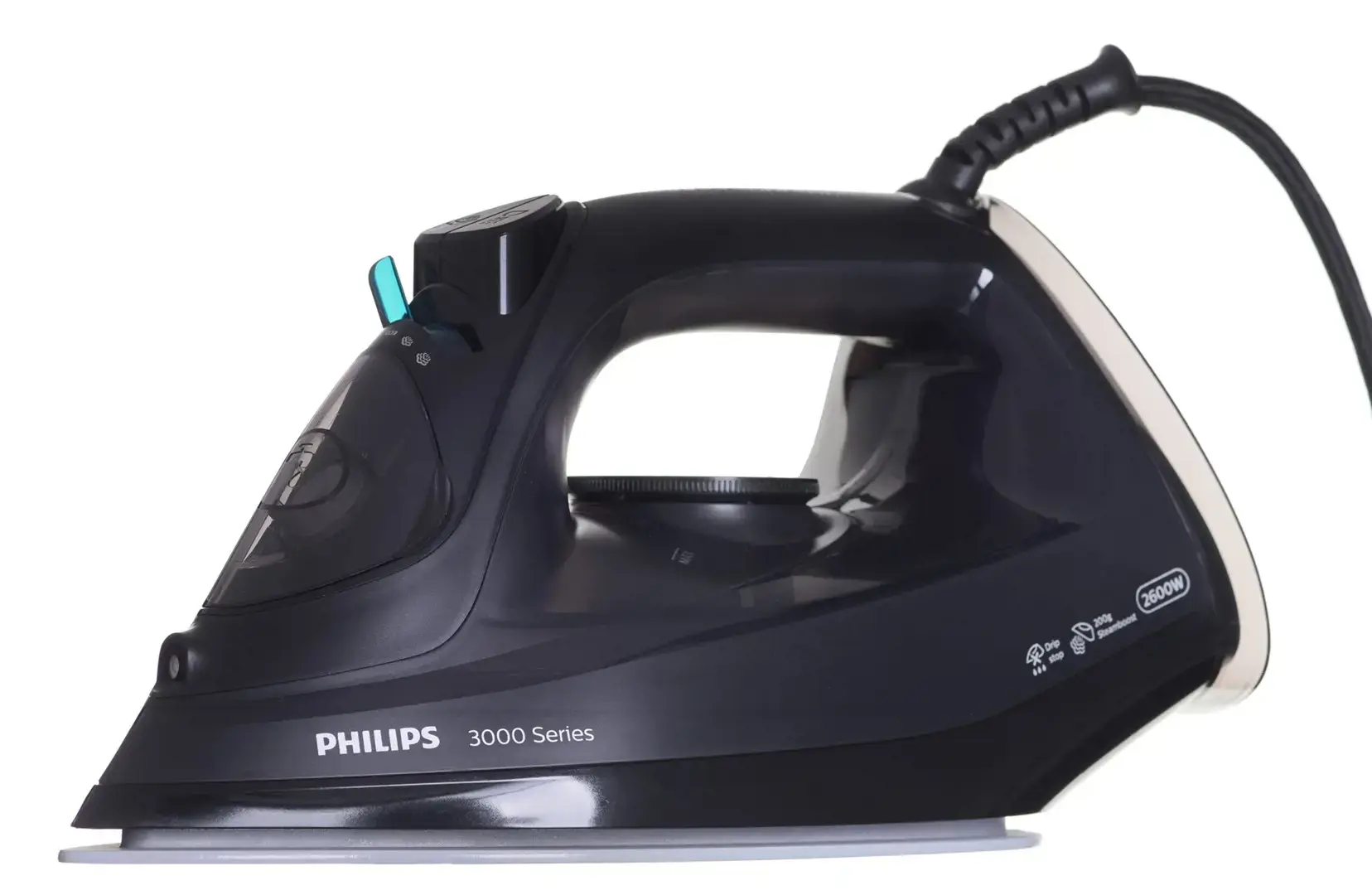 Philips 3000 series DST3041/80, Steam iron, Ceramic soleplate, 1.9 m, 200 g/min, Black, 40 g/min