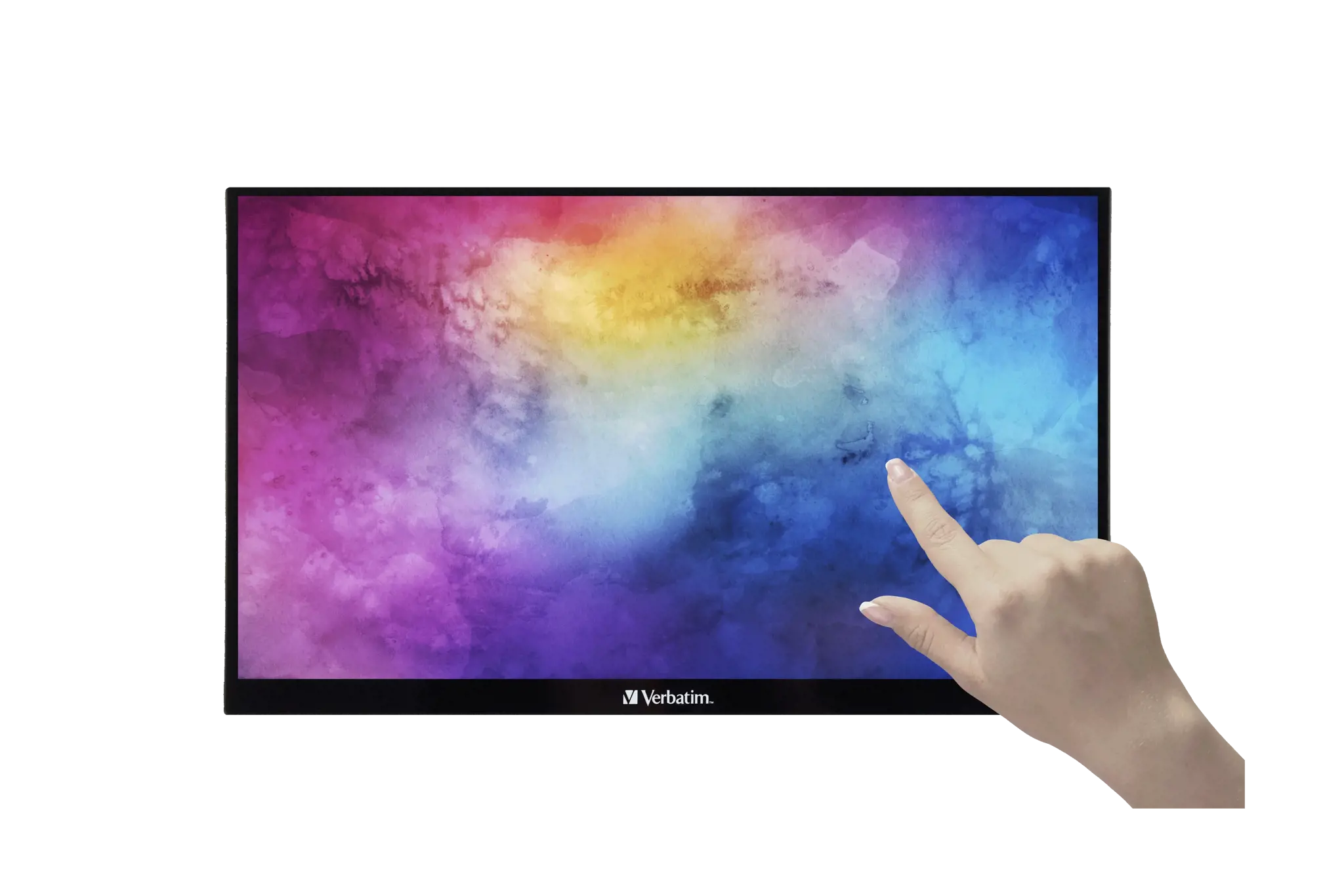 VERBATIM PMT-14 Nešiojamasis jutiklinio ekrano monitorius 14 colių Full HD 1080p Metalinis korpusas