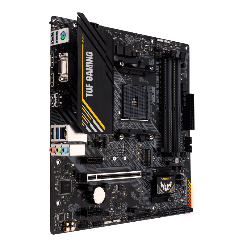 ASUS TUF GAMING A520M-PLUS II, AMD, "Socket AM4", "AMD Ryzen™ 3", "AMD Ryzen™ 5", "AMD Ryzen™ 7", 3 kartos "AMD Ryzen™ 9", 5 kartos "AMD Ryzen 9", "Socket AM4", DDR4-SDRAM, 128 GB