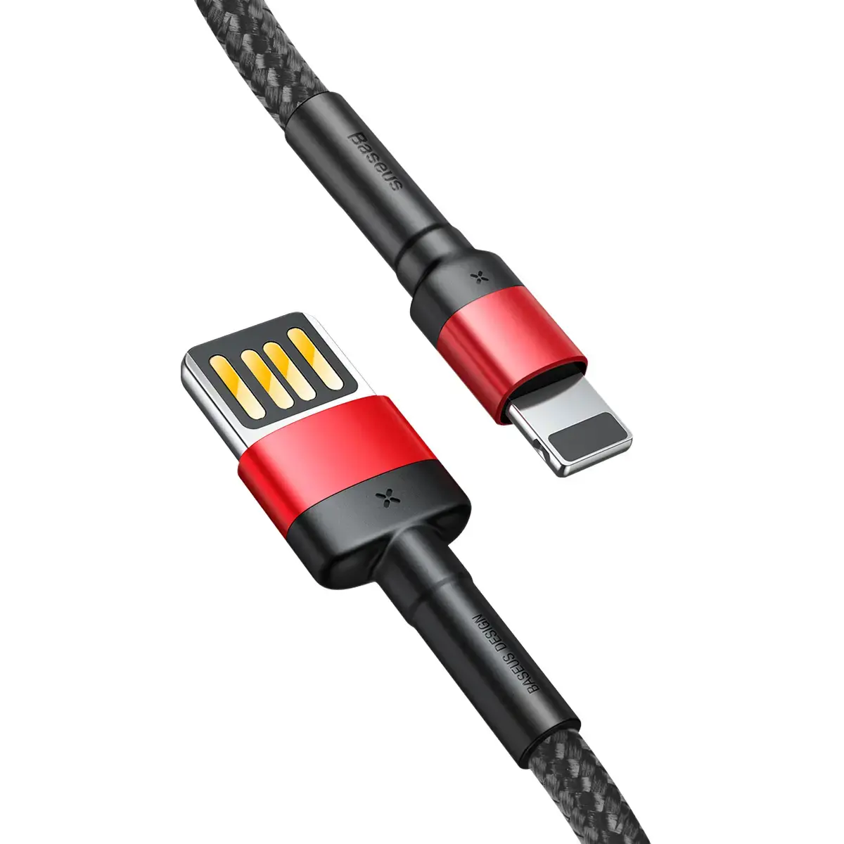 "Baseus Cafule PD2.0" 100 W greitasis įkrovimas USB C tipo kabeliui (20 V 5 A) 2 m raudona+juoda