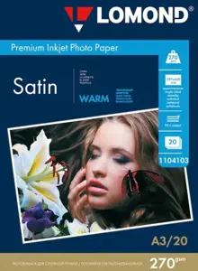 Fotopopierius Lomond Premium Photo Paper Satininis 270 g/m2 A3, 20 lapų, Warm