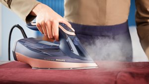 "Philips" DST8050/20, garų lygintuvas, "SteamGlide Elite" padas, 3 m, 260 g/min, mėlynas, auksinis, 85 g/min