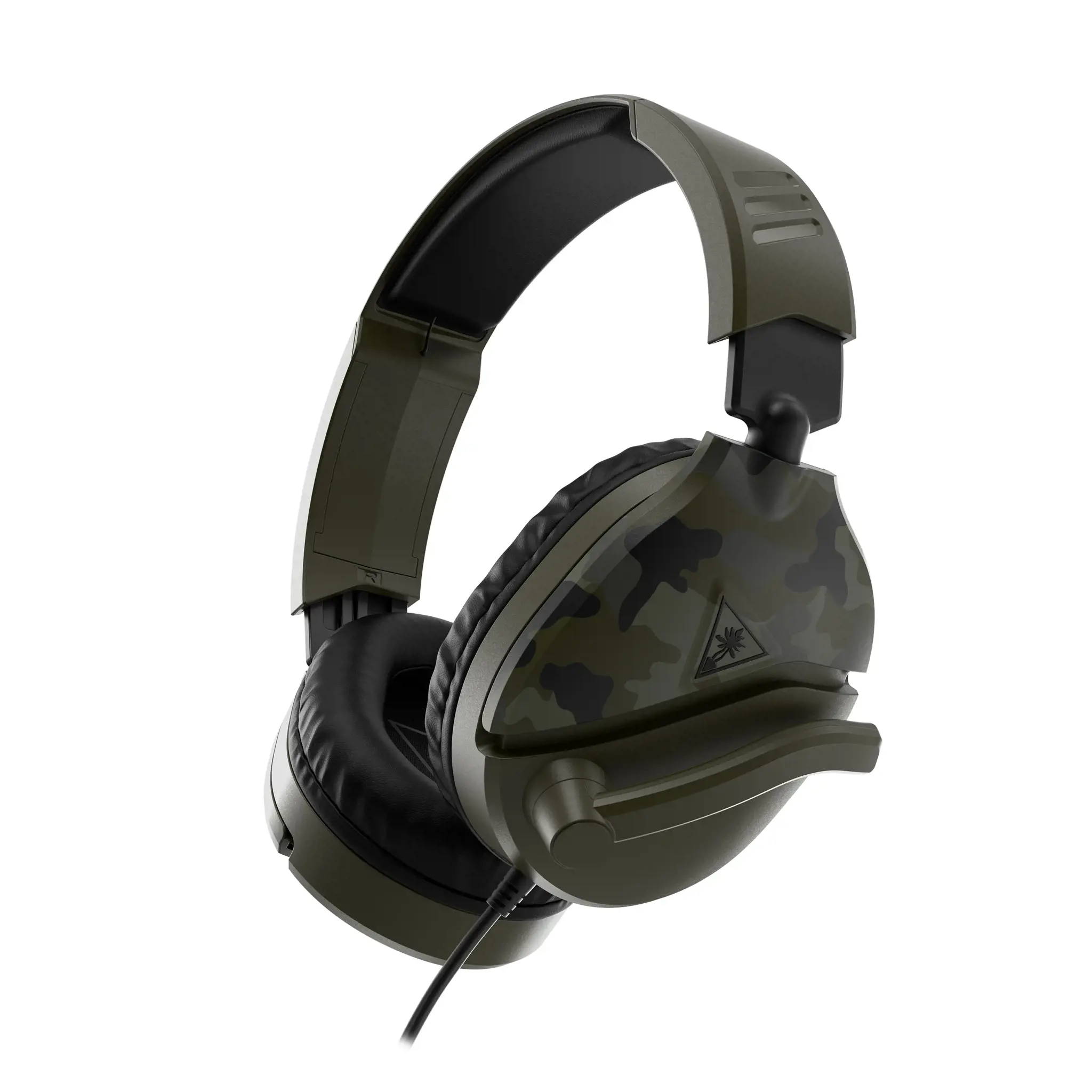 "Turtle Beach Recon 70 Green Camo" žaidimų ausinės - "Camo Green", laidinės, žaidimų, 20 - 20000 Hz, 485,3 g, ausinės, juodos, žalios