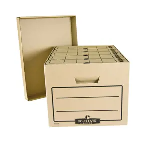 Archyvinė dėžė FELLOWES, su dangčiu, 260 x 415 x 325 mm, ruda
