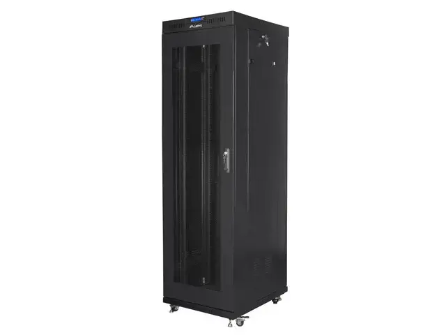 LANBERG free standing rack 19inch cabinet 42U 600x800 mesh door LCD flat pack black