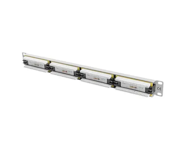 LANBERG PPU5-1024-S Lanberg Patch Panel 24 prievadų 1U, kat. 5e, pilkos spalvos