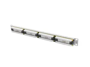 LANBERG PPU5-1024-S Lanberg Patch Panel 24 prievadų 1U, kat. 5e, pilkos spalvos
