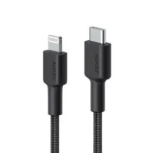 AUKEY CB-CL03 NAILONINIS USB C-LIGHTNING KABELIS 2 M PD