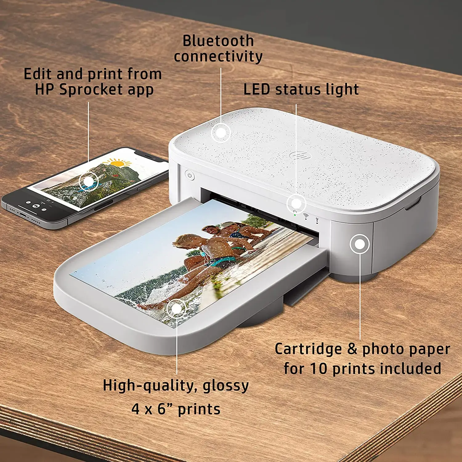 HP nuotraukų spausdintuvas "Sprocket Studio Plus