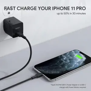 AUKEY CB-CL03 NAILONINIS USB C-LIGHTNING KABELIS 2 M PD