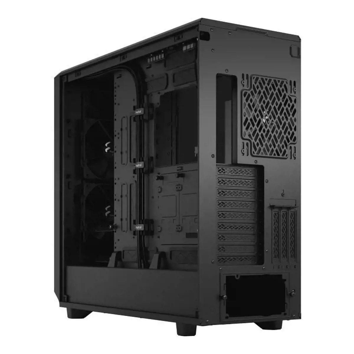 "Fractal Design Meshify 2 XL Light" grūdintas stiklas, kompiuteris, juodas, ATX, EATX, micro ATX, Mini-ITX, SSI CEB, plienas, grūdintas stiklas, žaidimų, 18,5 cm
