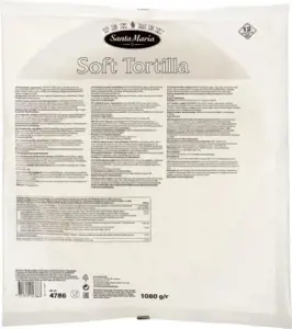 Kvietiniai paplotėliai, TEX MEX, WHEAT TORTILLA 12", 1080 g