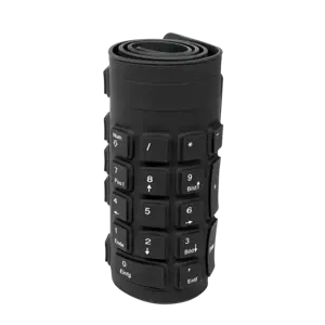 "Logilink" lanksti vandeniui atspari klaviatūra USB + PS/2 ID0019A Laidinė, USB A tipo vyriška, vokiška (QWERTZ), juoda