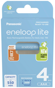Panasonic Eneloop Lite AAA 550mAh rechargeable - 4 pcs