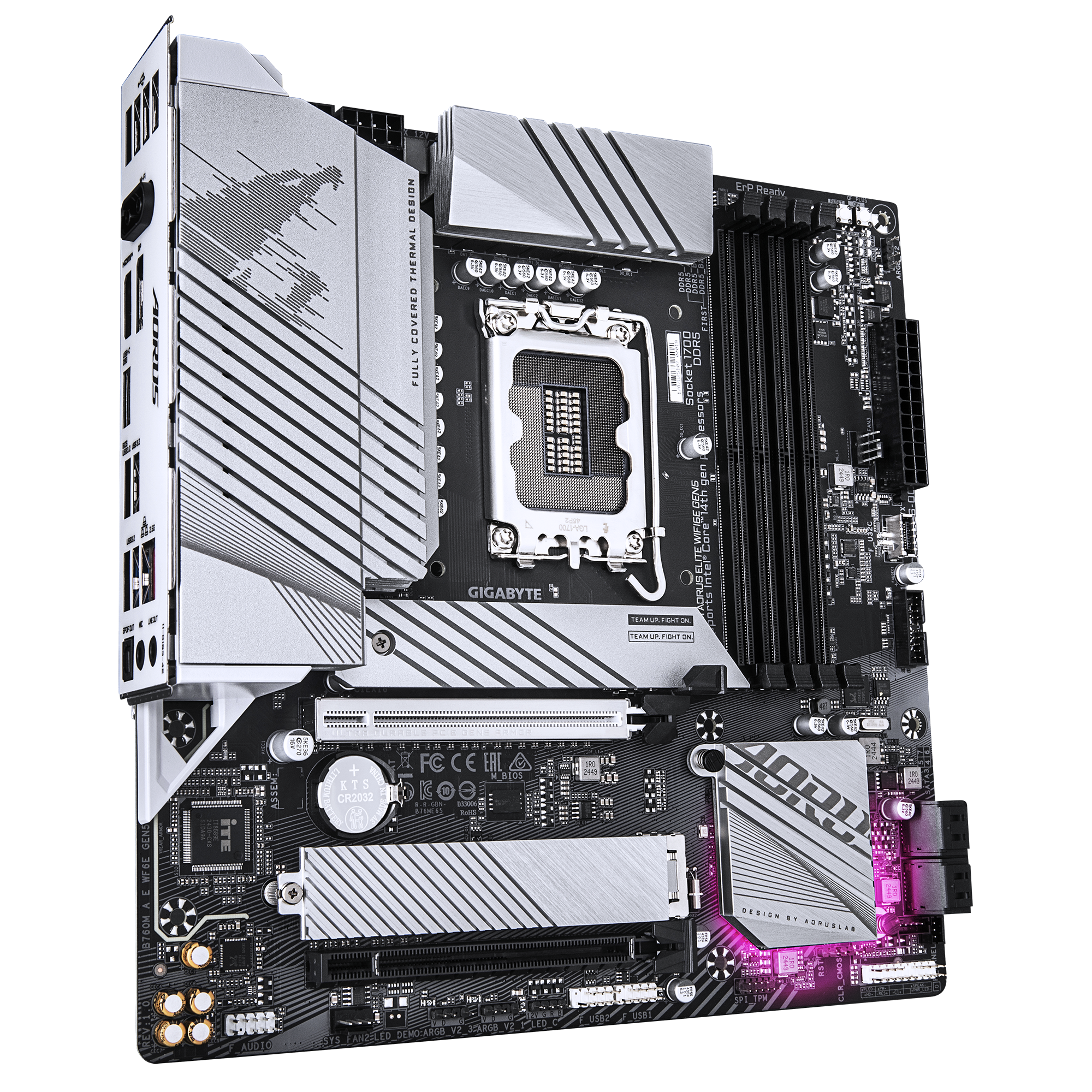 GIGABYTE B760M AORUS ELITE WIFI6E GEN5 Motherboard - Supports 14th Gen. Intel Core CPUs, 12+1+1 phases VRM, up to 5600MHz DDR5, 2xPCIe 4.0 M.2, Wi-Fi 6E, 2.5 GbE LAN, USB 3.2 Gen 2x2