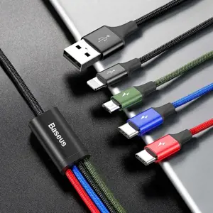 Baseus Fast USB Cable 4in1 2xUSB-C / Lightning / Micro 3,5A 1,2m - Black