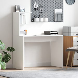 Baltas rašomasis stalas Baltas MDF Komplektas