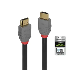 "Lindy" 2 m itin didelės spartos HDMI kabelis, "Anthra Line", 2 m, A tipo HDMI (standartinis), A ti…