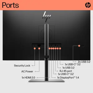 HP E32k G5 4K, 80 cm (31,5"), 3840 x 2160 taškų, 4K Ultra HD, 5 ms, juoda