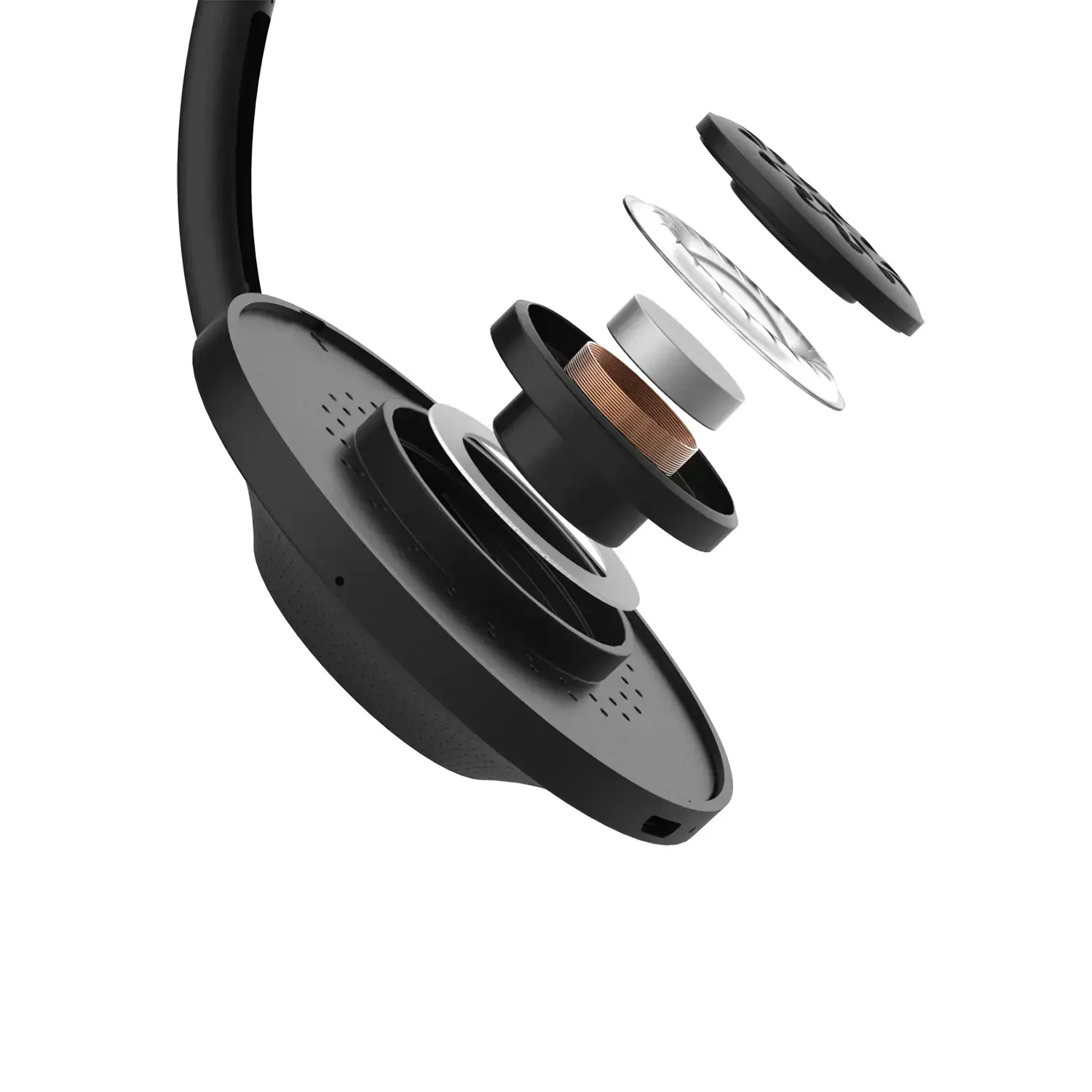"Koss" belaidės ausinės KPH7 su mikrofonu, "Bluetooth", juodos spalvos