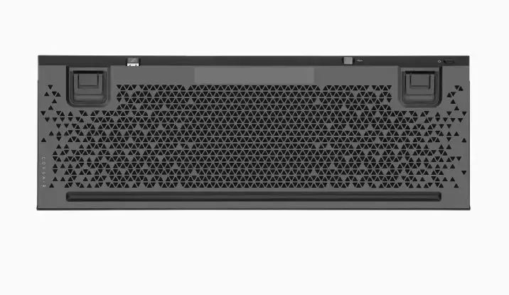 CORSAIR K100 RGB AIR belaidė itin plona mechaninė žaidimų klaviatūra su RGB LED apšvietimu CHERRY ULP Tactile Black