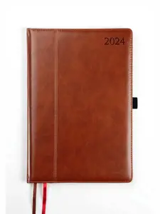 Kalendorius AMBASSADOR BLACK EDITION, 2024, PU, A5, ruda