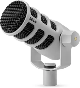 RØDE PodMic USB White - dynamic microphone for podcasting