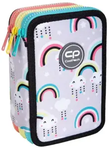 Forminis trijų skyrių penalas su priedais CoolPack Jumper 3 Rainbow Time