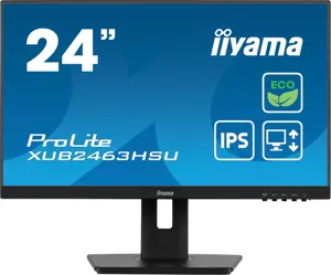 iiyama ProLite XUB2463HSU-B1, 61 cm (24"), 1920 x 1080 pixels, Full HD, LED, 3 ms, Black