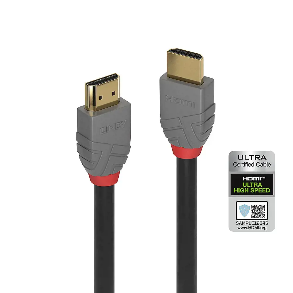 "Lindy" 3 m itin didelės spartos HDMI kabelis, "Anthra Line", 3 m, A tipo HDMI (standartinis), A tipo HDMI (standartinis), 3D, 48 Gb/s, juodas