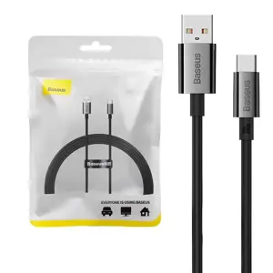 "Baseus Superior" 100 W USB ir USB-C kabelis 1,5 m (juodas)