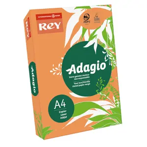 Spalvotas popierius REY ADAGIO 12, A4, 80 g/m2, 500 lapų, mandarinų