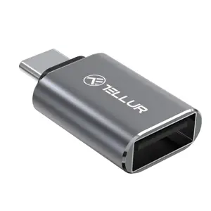 "Tellur" USB-C į USB-A M/F adapteris 10Gbps, 3A, aliuminio lydinys