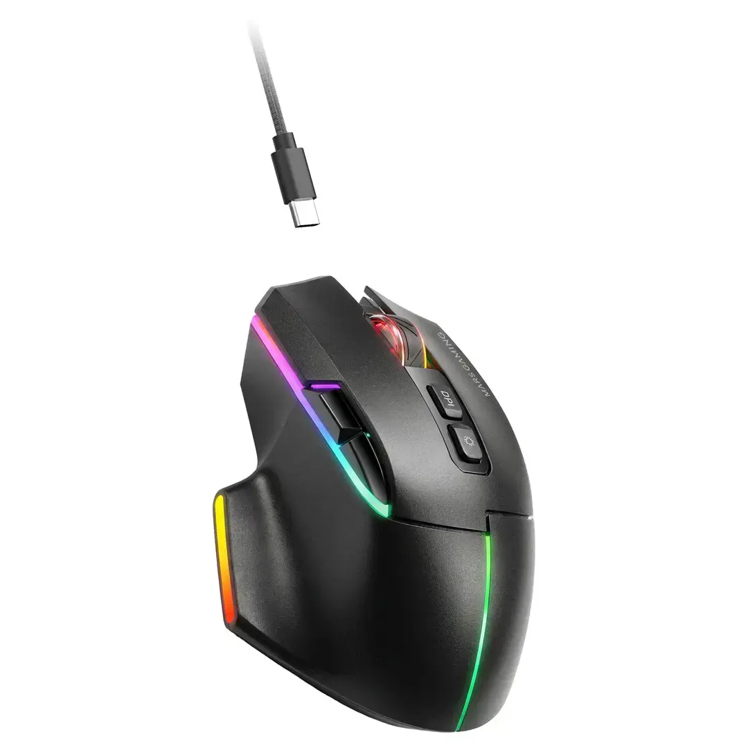 Mars Gaming MMWVECTOR mouse Right-hand RF Wireless + Bluetooth + USB Type-A Optical 12000 DPI