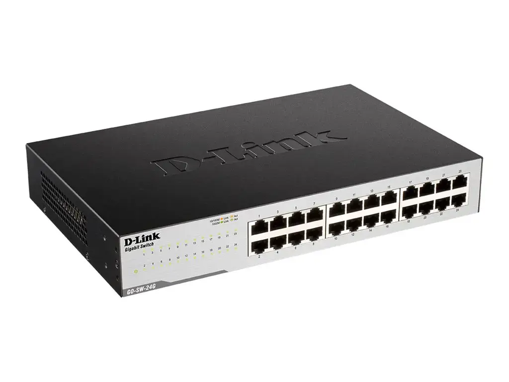 D-Link GO-SW-24G, nevaldomas, L2, Gigabit Ethernet (10/100/1000), dvipusis duomenų perdavimas, montuojamas į stovą, 1U