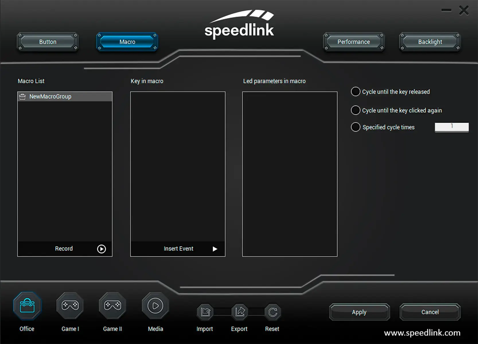 Speedlink mouse Decus NX RGB, black (SL-680024-RRBK)