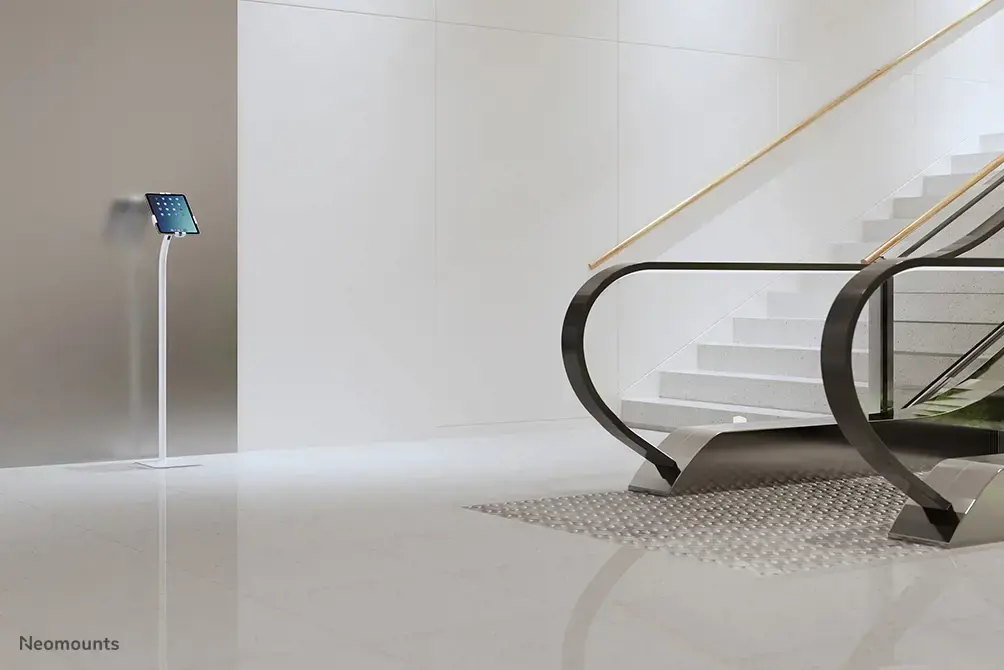 "Neomounts by Newstar" planšetinių kompiuterių grindų stovas, Planšetinis kompiuteris/UMPC, Pasyvus laikiklis, Vidinis, Baltas