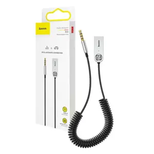 Baseus BA01 "Bluetooth 5.0" garso imtuvo kabelis AUX lizdo garso adapteris juodas (juodas)