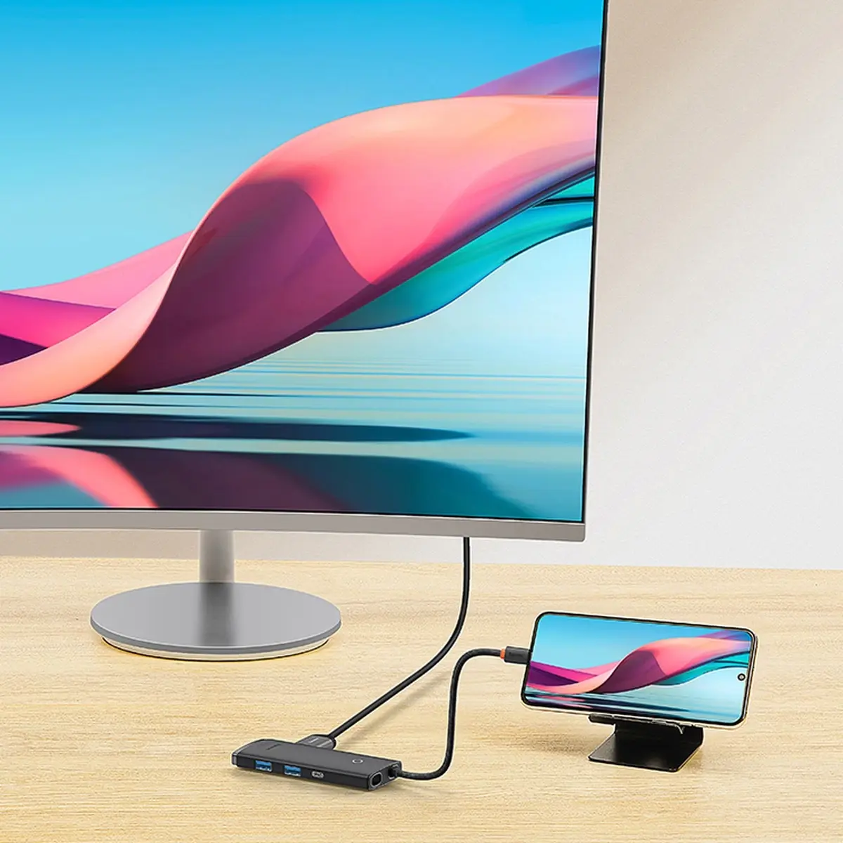 Baseus Lite Series Hub 6w1 USB-C to 2x USB 3.0 + USB-C + HDMI + SD|TF (black)