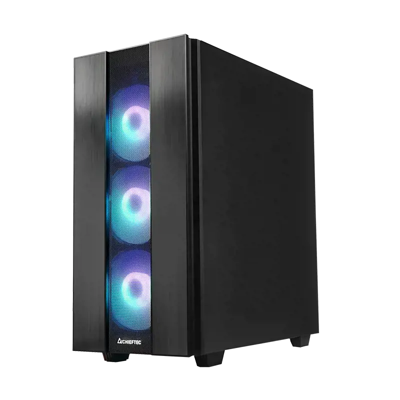 Chieftec HUNTER 2, Midi Tower, PC, Black, ATX, micro ATX, Micro-ITX, Metal, Tempered glass, Gaming