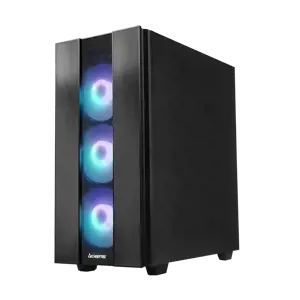 Chieftec HUNTER 2, Midi Tower, PC, Black, ATX, micro ATX, Micro-ITX, Metal, Tempered glass, Gaming