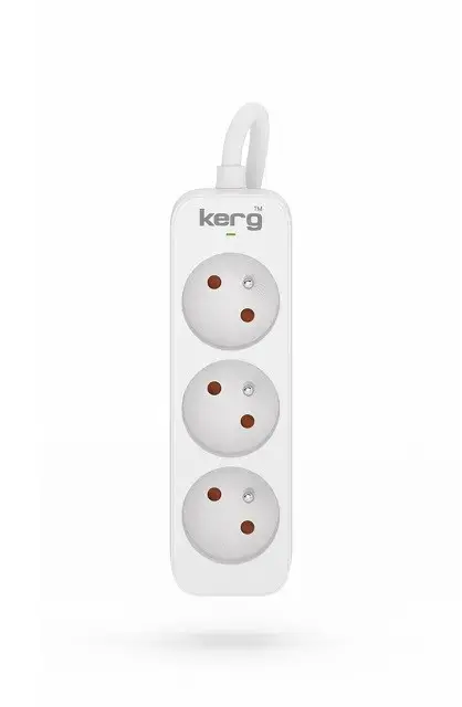 KERG power strip 3 sockets 3m 16A
