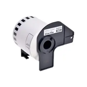 OEM tape roll Brother DK22113 Black on clear 62 mm