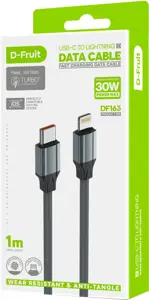 D-Fruit cable USB-C - Lightning DF163 1m, grey