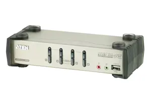 ATEN CS1734B-A7-G ATEN CS1734B 4-Port USB 2.0 KVMP Switch OSD, 4x USB Cables, 2-port Hub, Audio