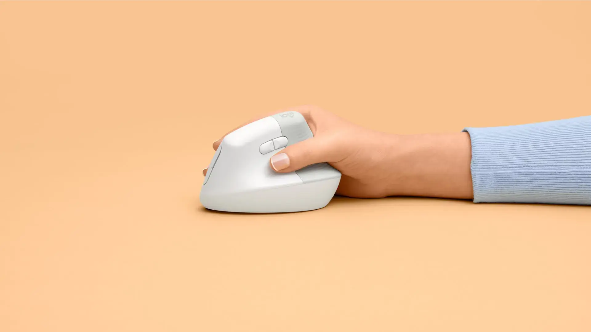 "LOGITECH LIFT" - BALTOS/ŠVIESIAI PILKOS SPALVOS - EMEA