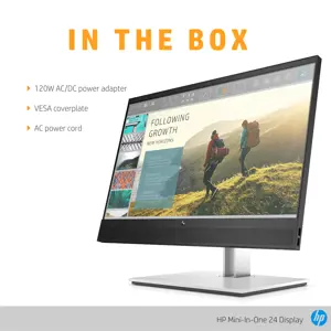 Monitorius HP Mini-in-One 24, 60.5 cm (23.8"), 1920 x 1080 pixels, Full HD, LED, 14 ms, Black