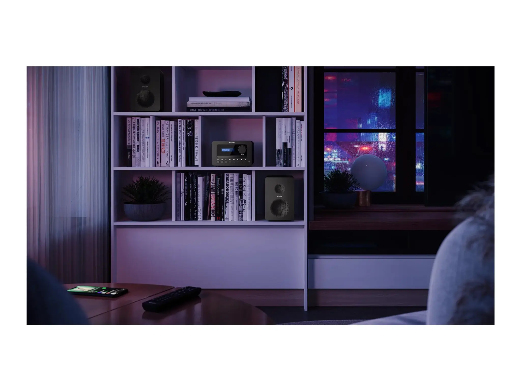 "Sharp TOKYO DAB+ HI-FI" mikrosistema, namų garso mikrosistema, juoda, 40 W, dvipusė, belaidė, DAB, FM
