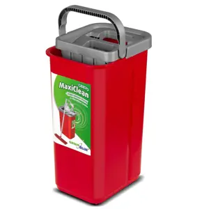 Plokščia šluostė + kibiras + teleskopinis strypas + 2 x mikropluošto padas 5,7 l grindų valymo rinkinys XXL su besisukančia galvute