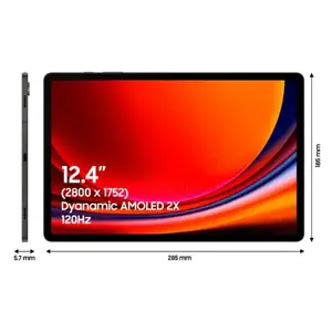 "Samsung Galaxy Tab S9+" SM-X810N, 31,5 cm (12,4"), 2800 x 1752 taškų, 256 GB, 12 GB, "Android 13", grafito spalvos